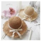 Lace Bow Straw Hat