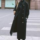 Buttoned Loose-fit Coat