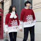 Long-sleeve Couple Snowflake Sweater
