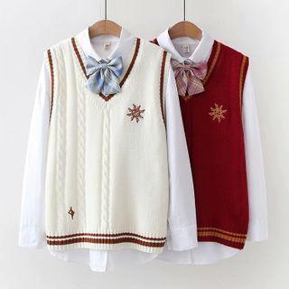 Sweater Vest / Shirt / Bow Tie / Set