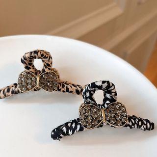 Rhinestone Leopard Print Hair Claw