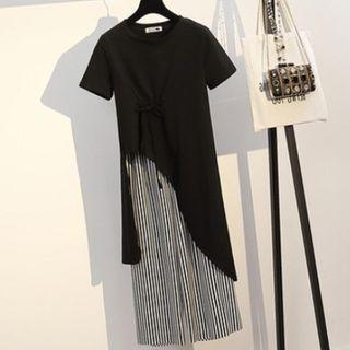Set: Short-sleeve Long T-shirt + Pants