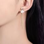 Retro Star Faux Pearl Fringed Earring 1 Pair - White - One Size