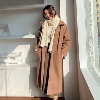 Plain Wool Long Coat