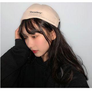 Lettering Print Brimless Hat