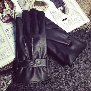 Faux Leather Gloves