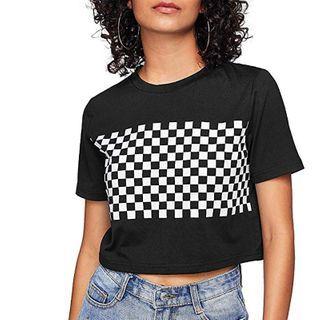 Plaid Print Cropped Top