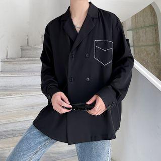 Double Breasted Rhinestone Shirt