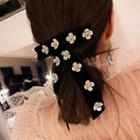 Floral Bow Hair Clip / Brooch