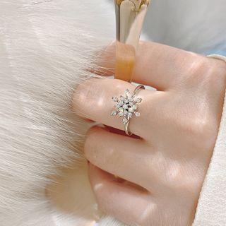 Flake Ring 1 Pc - Silver - One Size