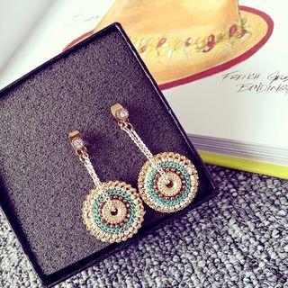Chain Hoop Drop Earrings