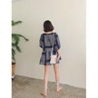 Balloon-sleeve Patterned Tunic