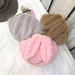 Furry Rabbit Ear Chain Strap Cross Bag