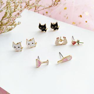 Cat / Rose Stud Earring (various Designs)