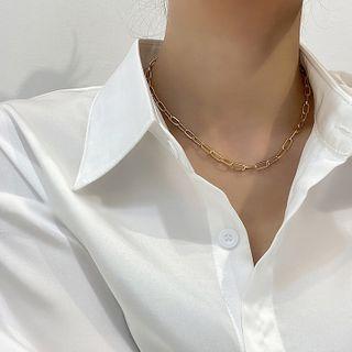 Alloy Chain Necklace Gold Plating - One Size