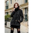 Faux-fur Collar Belted Jacket