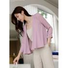 Open-front Draped Crepe Jacket