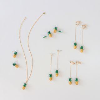 Pineapple Earrings / Pendant Necklace