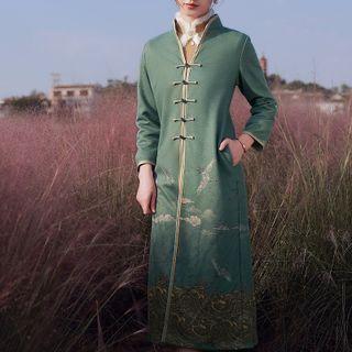Frog-button Midi Coat