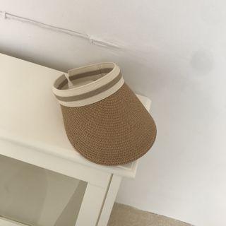 Woven Sun Visor Khaki - One Size