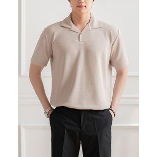Open-placket Summer Polo Shirt
