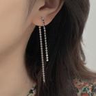 Chained Asymmetrical Alloy Earring 1 Pair - With Earring Backs - Silver - One Size