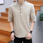 Short-sleeve Chinese Knot Button Top