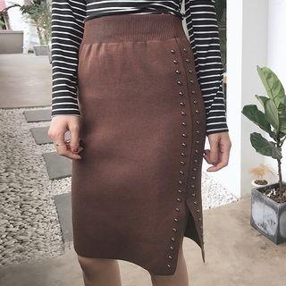 Studded Pencil Skirt