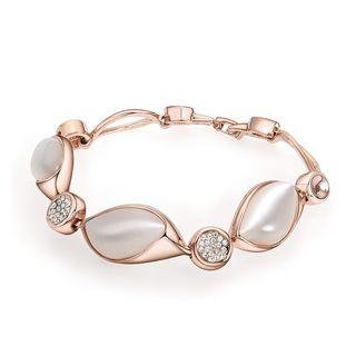 Fashion Bracelet With White Austrian Element Crystal Sand Fashion Cat's Eye