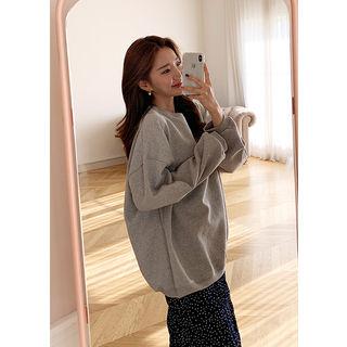 Tall Size Seam-trim Oversized Pullover