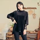 Slit-side Velvet T-shirt