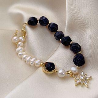 Faux Pearl Gemstone Bracelet As Shown In Figure - One Size