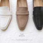 Banded Pleather Loafers
