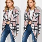 Printed Open-front Jacket