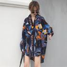 Oversized Printed Shirt As Shown In Figure - One Size