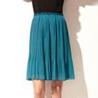 Accordion-pleated Midi Skirt