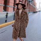 Faux Fur Leopard-print Coat Leopard - One Size