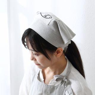 Fish Applique Triangular Chef Hat