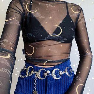 Crescent & Star Chained Belt