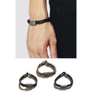 Braided Faux-leather Bracelet