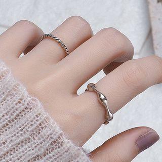 Alloy Open Ring (various Designs) Silver - One Size