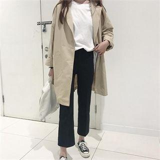 Single-buttoned Trench Coat Beige - One Size