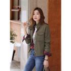 Stand-collar Epaulette Military Jacket