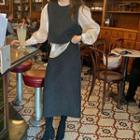 Glitter Blouse / Woolen Vest / High-waist Woolen Skirt
