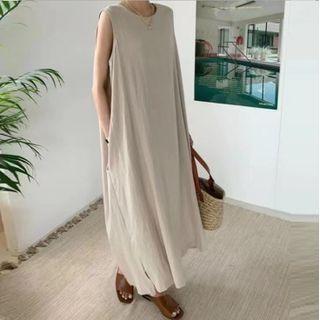 Linen Maxi Tank Dress