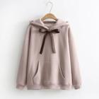Bow-accent Hooded Top