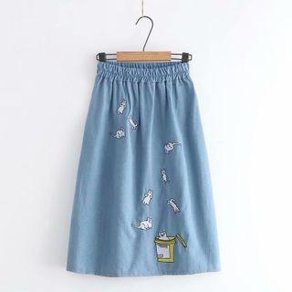Denim A-line Skirt (various Designs)