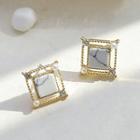 Marble Square Earring