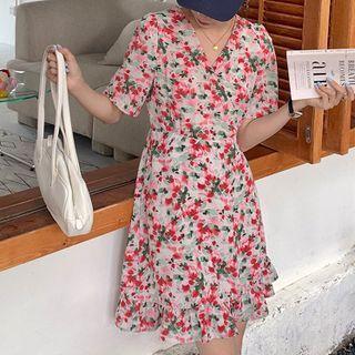 Short-sleeve Flora A-line Dress