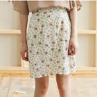 Floral Print Straight-fit Skirt